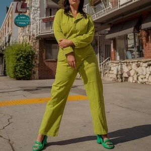 Big Bud Press Long Sleeve Everyday Jumpsuit in Gross Green